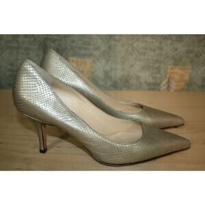 Cole Haan Gold Lizard Leather Pumps 10 B